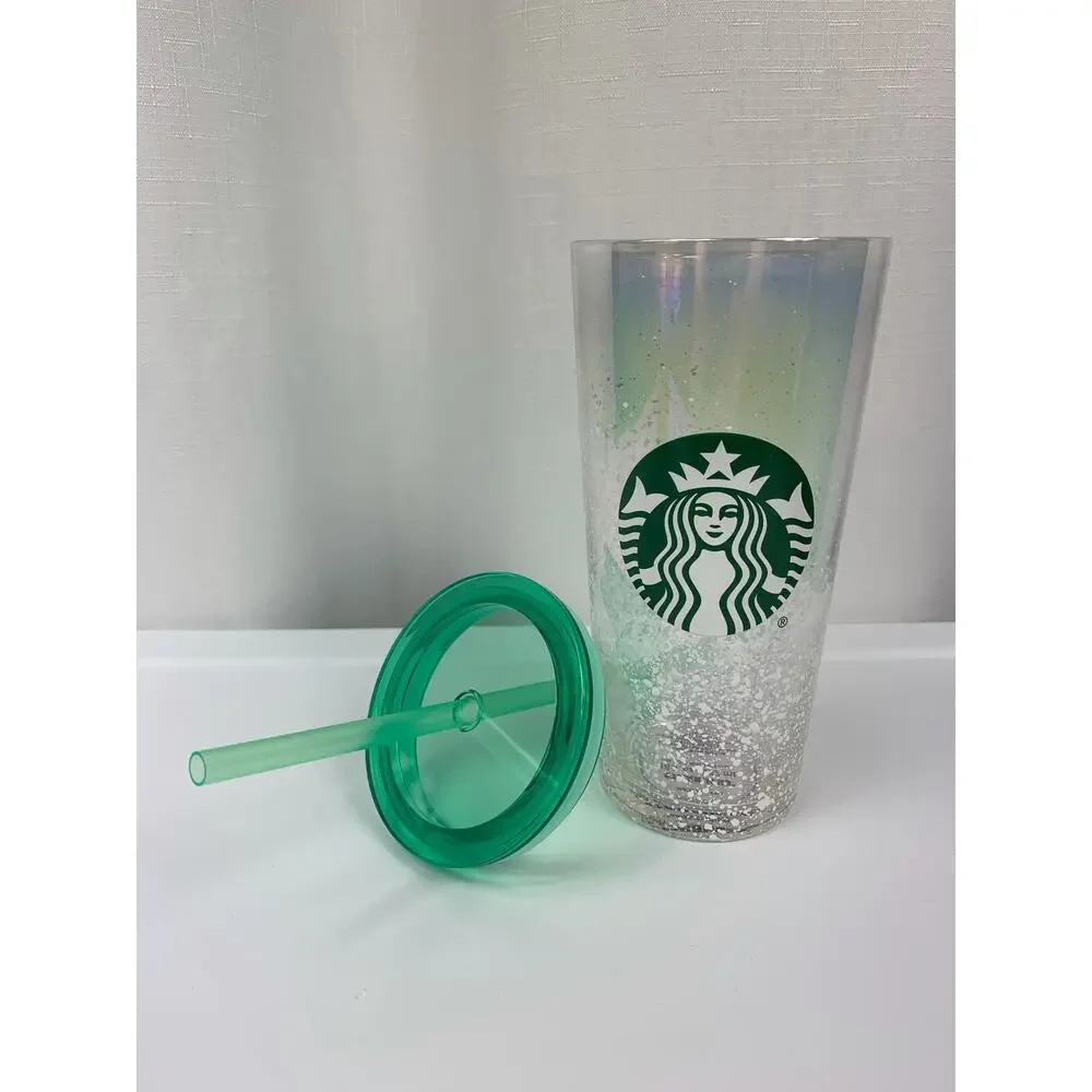 Starbucks Glass Snow Tumbler Holiday 2020 Collectible Christmas 18oz Lim